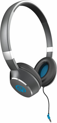 iFrogz Luxe Air-Headphones with Mic- Blue Wired Headset with Mic(Blue, Over the Ear)