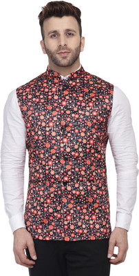 JIHUZUR Sleeveless Printed Men Jacket