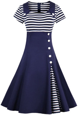 AD & AV Women Fit and Flare Multicolor Mini/Short Dress