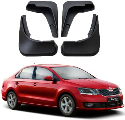 Sitwell Front Mud Guard, Rear Mud Guard For Skoda Rapid NA(Black)