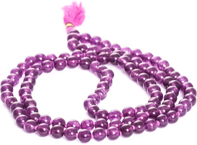 Parashara Purple Mala/ Purple Agate Mala (Size: 6mm, Length: 30 inches, Beads: 108+1) Stone Necklace