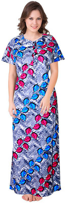 Trendy Fab Women Nighty(Multicolor)
