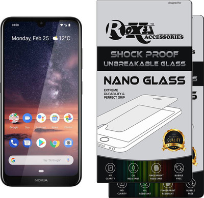 Roxel Nano Glass for Nokia 3.2 (Black, 32 GB)(Pack of 2)