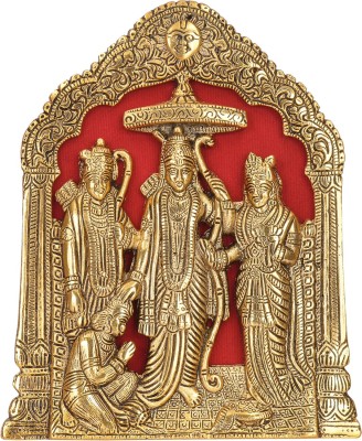 DreamKraft Antique Gold Plated Lord Ram Darbar Idol For Home Decor and Puja Article Decorative Showpiece  -  24.5 cm(Aluminium, Gold)
