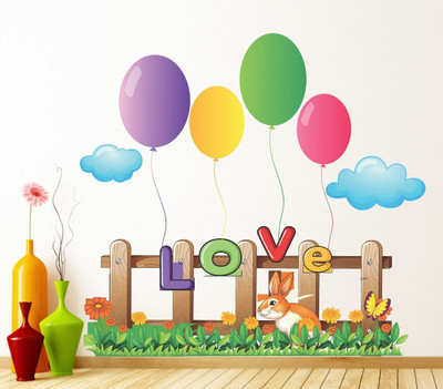 Littlebuds 70 cm Love Removable Sticker(Pack of 1)