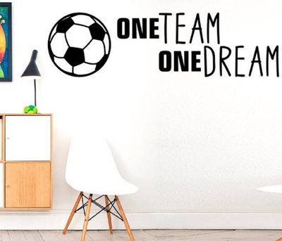 marvellous 85 cm m-oneteamonedream Self Adhesive Sticker(Pack of 1)