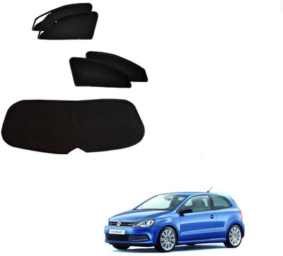 AuTO ADDiCT Side Window, Rear Window Sun Shade For Volkswagen Polo GT(Black)