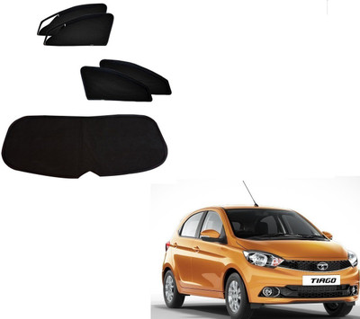 AuTO ADDiCT Side Window, Rear Window Sun Shade For Tata Tiago(Black)