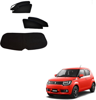 AuTO ADDiCT Side Window, Rear Window Sun Shade For Maruti Suzuki Ignis(Black)