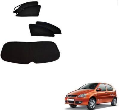 AuTO ADDiCT Side Window, Rear Window Sun Shade For Tata Indica(Black)