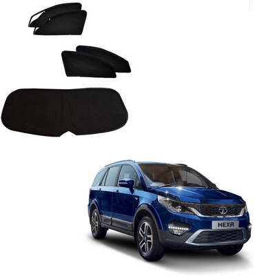 AuTO ADDiCT Side Window, Rear Window Sun Shade For Tata Hexa(Black)