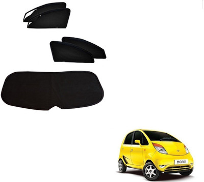 AuTO ADDiCT Side Window, Rear Window Sun Shade For Tata Nano(Black)