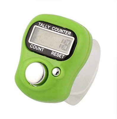 Sakar Mantra Jap Digital Finger Counting Machine (Light Green) Digital Tally Counter(Green Pack of 1)