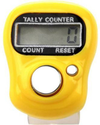 Sakar Mantra Jap Digital Finger Counting Machine ( Yellow ) Digital Tally Counter(Yellow Pack of 1)
