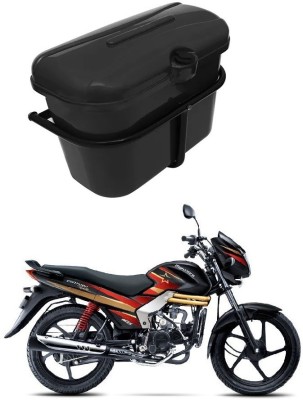 Biking Hub Luggage Box Black Plastic Motorbike Saddlebag