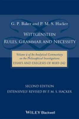 Wittgenstein: Rules, Grammar and Necessity(English, Electronic book text, Baker Gordon P.)