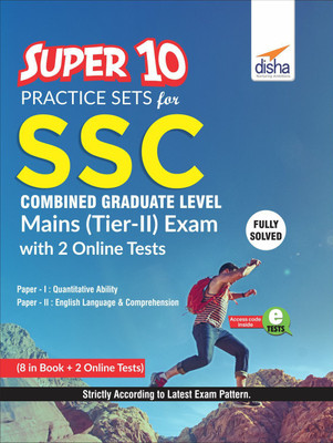 Super 10 Practice Sets for SSC CGL Mains (Tier II) Exam with 2 Online Sets 1 Edition(English, Paperback, Disha Experts)