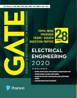 GATE 2020 for Electrical Engineering | 28 Previous Years' Solved Question Papers | Also for GAIL, BARC, HPCL | By Pearson(English, Paperback, Pearson)