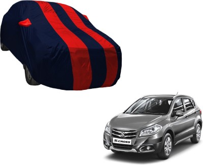 Auto Hub Car Cover For Maruti Suzuki S-Cross (With Mirror Pockets)(Black, Red)