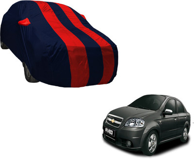 Auto Hub Car Cover For Chevrolet Aveo (With Mirror Pockets)(Red, Blue)