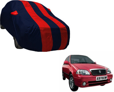 Auto Hub Car Cover For Maruti Suzuki Esteem (With Mirror Pockets)(Red, Blue)