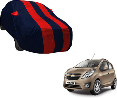 Amanzo Car Cover For Chevrolet Beat (With Mirror Pockets)(Blue, Red)