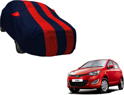 Auto Hub Car Cover For Hyundai i20 (With Mirror Pockets)(Blue, Red)