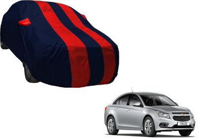 Auto Hub Car Cover For Chevrolet Cruze (With Mirror Pockets)(Blue, Red)