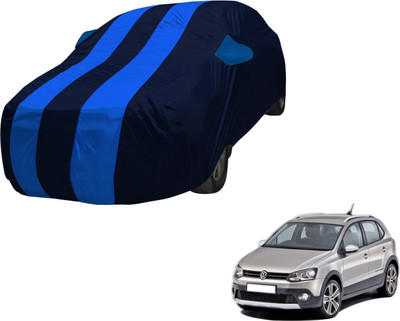 Amanzo Car Cover For Volkswagen Polo Cross (With Mirror Pockets)(Blue, Blue)