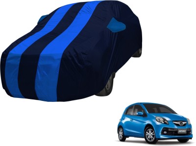 Auto Hub Car Cover For Honda Brio (With Mirror Pockets)(Blue, Blue)