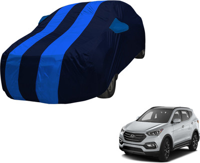 Auto Hub Car Cover For Hyundai SantaFe (With Mirror Pockets)(Blue, Blue)