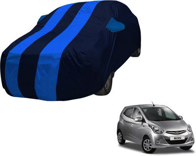 Amanzo Car Cover For Hyundai Eon (With Mirror Pockets)(Blue)