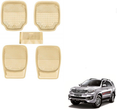 AuTO ADDiCT Rubber, PVC Standard Mat For  Toyota Fortuner(Beige)