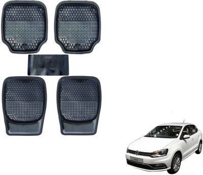 AuTO ADDiCT Rubber, PVC Standard Mat For  Volkswagen Ameo(Black)