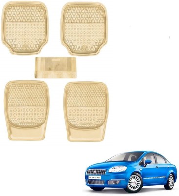 AuTO ADDiCT Rubber, PVC Standard Mat For  Fiat Linea Classic(Beige)