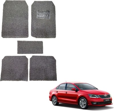 Oshotto Rubber, Plastic Standard Mat For  Skoda Rapid(Black)