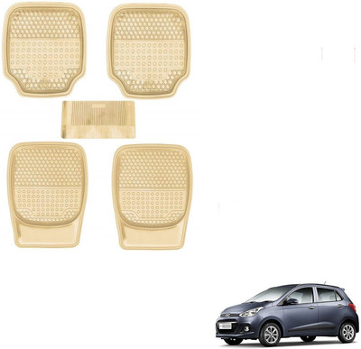 AuTO ADDiCT Rubber, PVC Standard Mat For  Hyundai Grand i10(Beige)