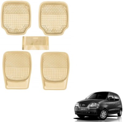 AuTO ADDiCT Rubber, PVC Standard Mat For  Hyundai Santro Xing(Beige)