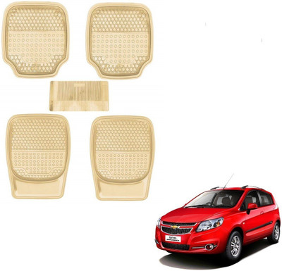 AuTO ADDiCT Rubber, PVC Standard Mat For  Chevrolet Sail Hatchback(Beige)