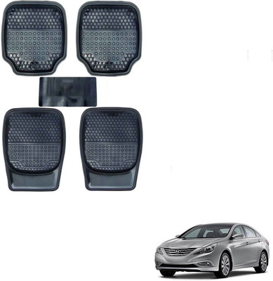 AuTO ADDiCT Rubber, PVC Standard Mat For  Universal For Car(Black)