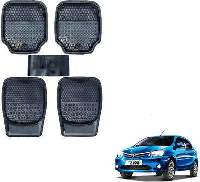 AuTO ADDiCT Rubber, PVC Standard Mat For  Toyota Etios Liva(Black)