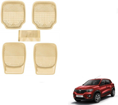 AuTO ADDiCT Rubber, PVC Standard Mat For  Renault Kwid(Beige)