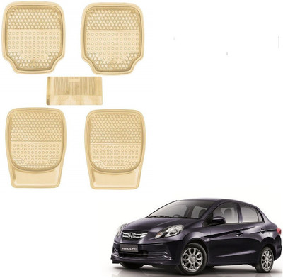 AuTO ADDiCT Rubber, PVC Standard Mat For  Honda Amaze(Beige)