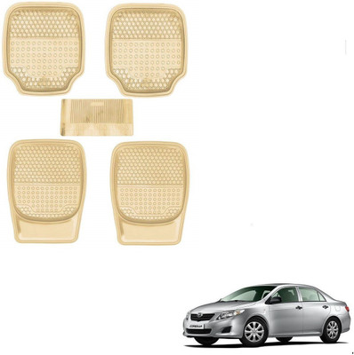 AuTO ADDiCT Rubber, PVC Standard Mat For  Toyota Corolla(Beige)