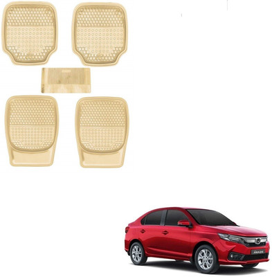 AuTO ADDiCT Rubber, PVC Standard Mat For  Honda Amaze(Beige)