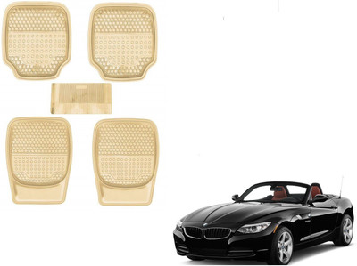 AuTO ADDiCT Rubber, PVC Standard Mat For  BMW Universal For Car(Beige)