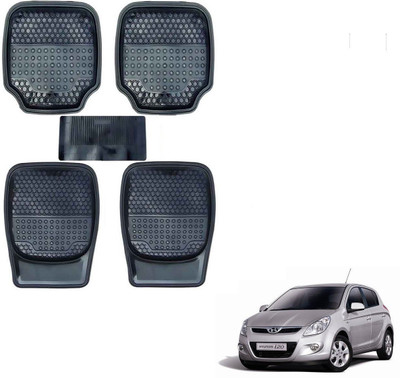 AuTO ADDiCT Rubber, PVC Standard Mat For  Hyundai i20(Black)