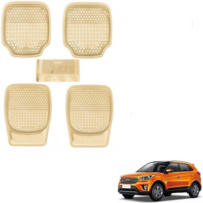 AuTO ADDiCT Rubber, PVC Standard Mat For  Hyundai Creta(Beige)