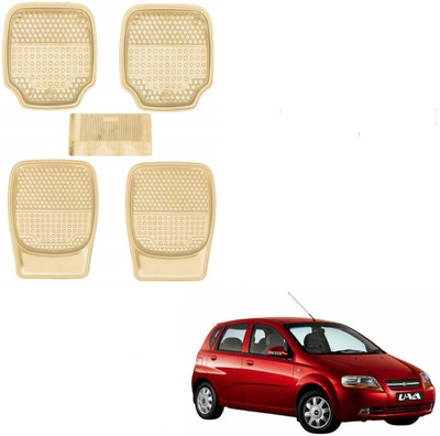 AuTO ADDiCT Rubber, PVC Standard Mat For  Chevrolet UVA(Beige)