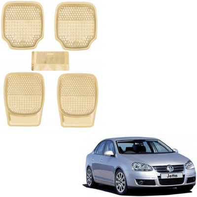 AuTO ADDiCT Rubber, PVC Standard Mat For  Volkswagen Jetta(Beige)